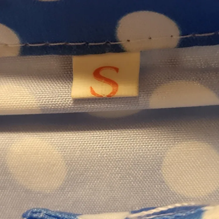 Blue & White Polka Dot Button-Up Shirt - Size S image indicator(2)