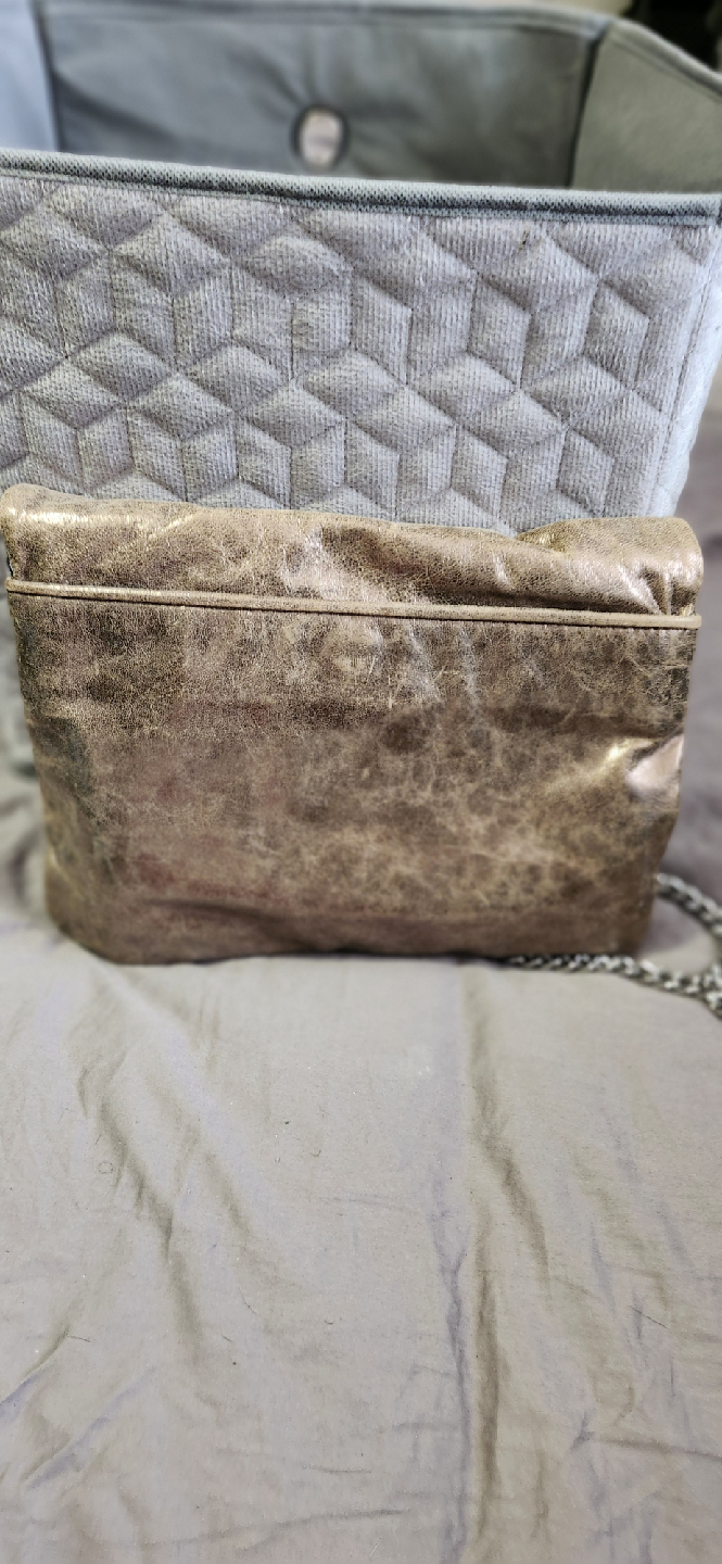 Metallic Gold Clutch with Chain Strap - photo 4