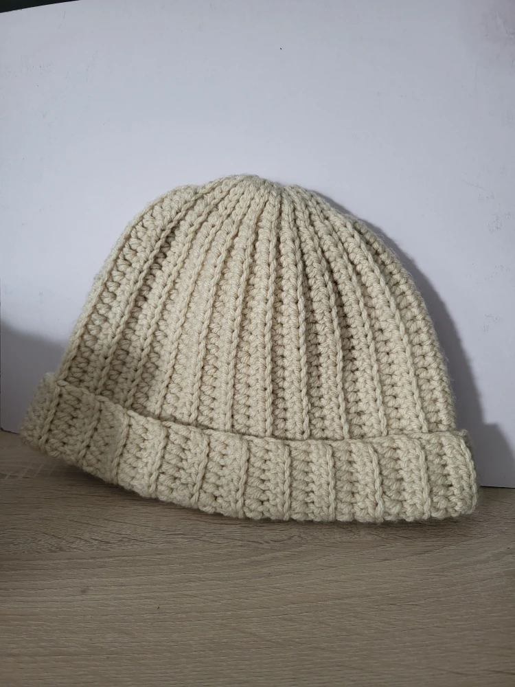 Handmade Cream Beanie