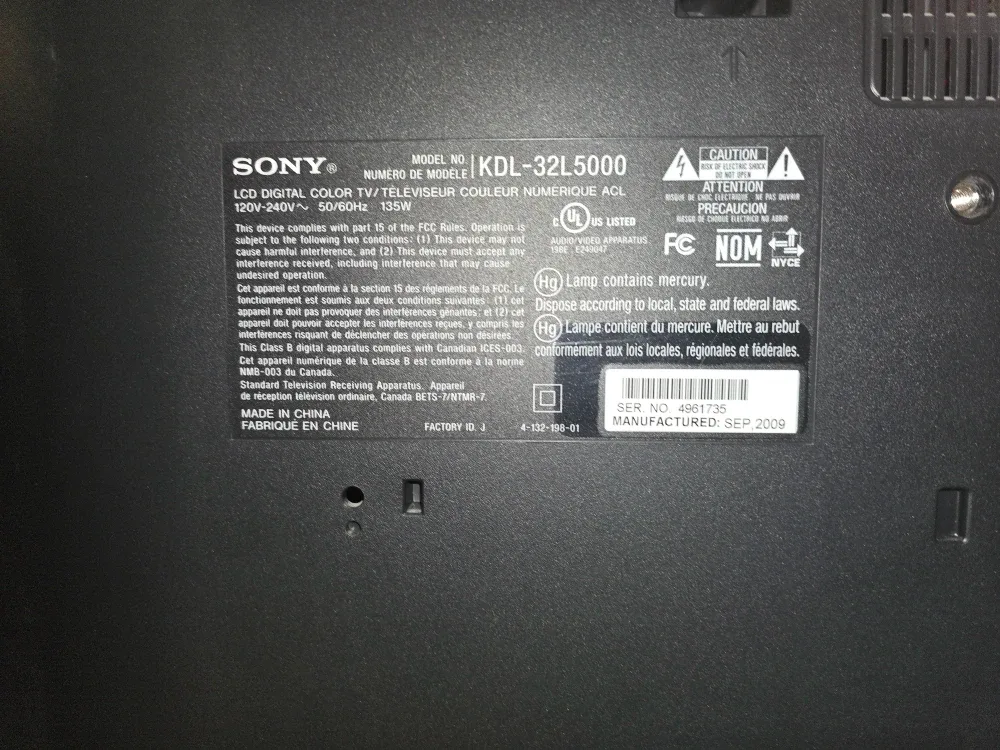 Sony Bravia LCD Digital Colour TV KDL-32L5000 image indicator(2)