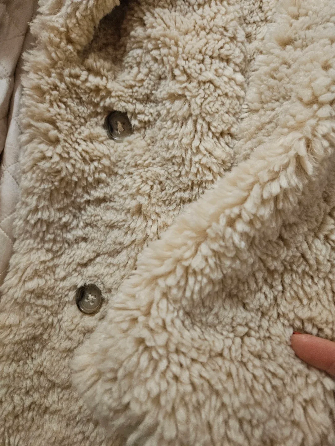 Banana Republic Cream Sherpa Jacket - Size L image indicator(5)