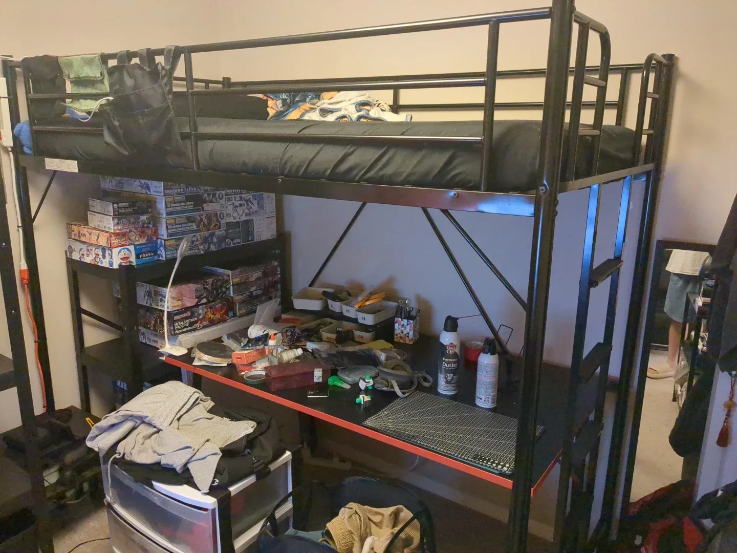 Black Metal Loft Bed Frame image indicator(3)