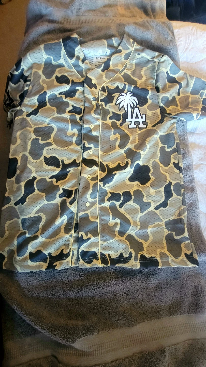 Retrofit Los Angeles Dodgers Camo Baseball Jersey - XL - photo 3
