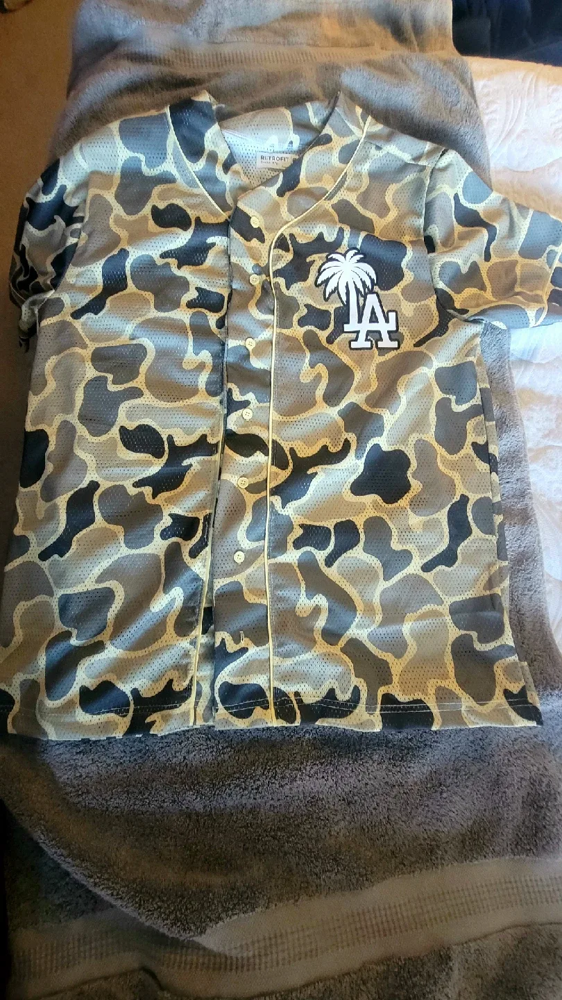 Retrofit Los Angeles Dodgers Camo Baseball Jersey - XL image indicator(3)