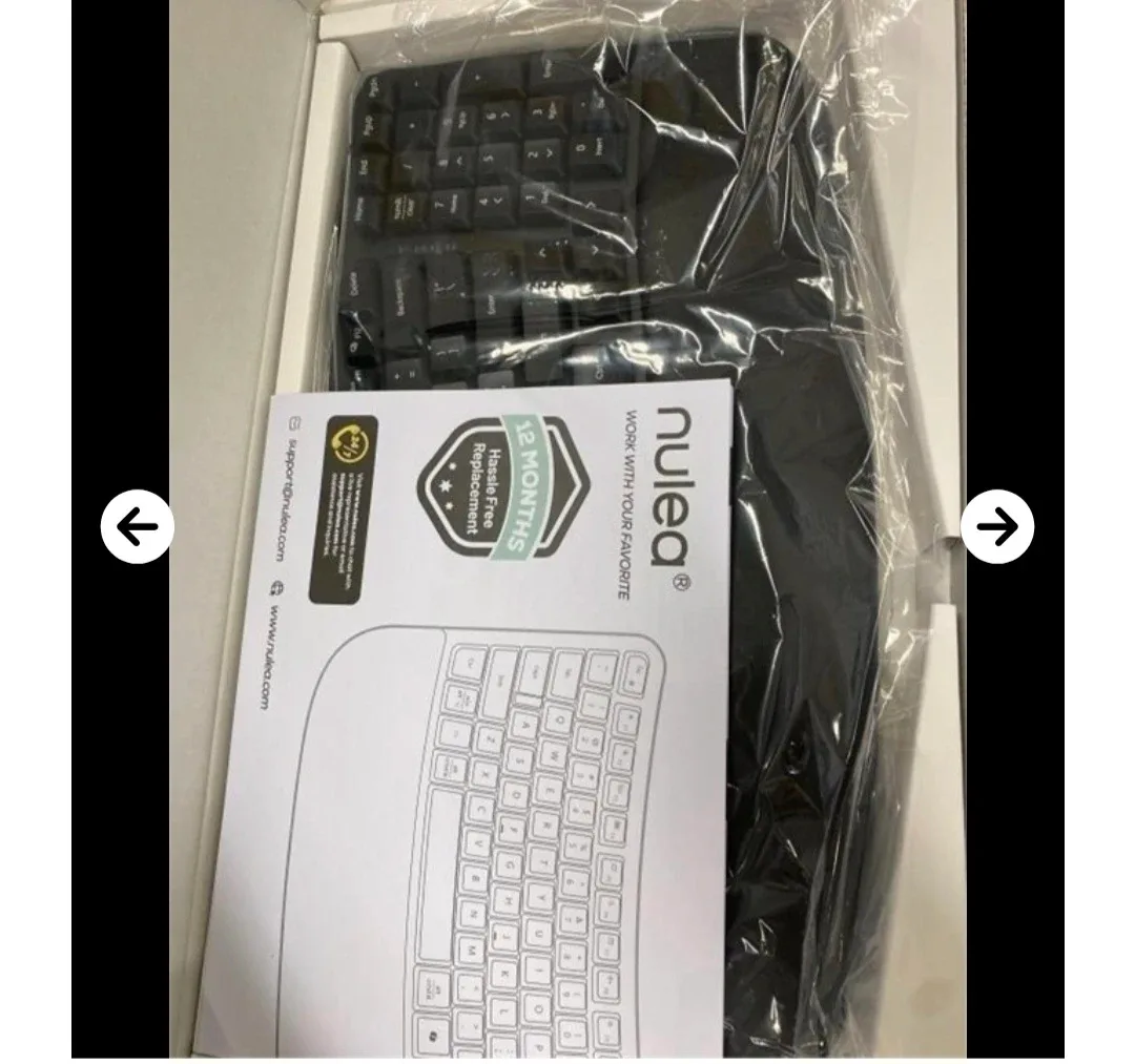 New Nulea Wave Keys Wireless Ergonomic Keyboard - Black image indicator(3)