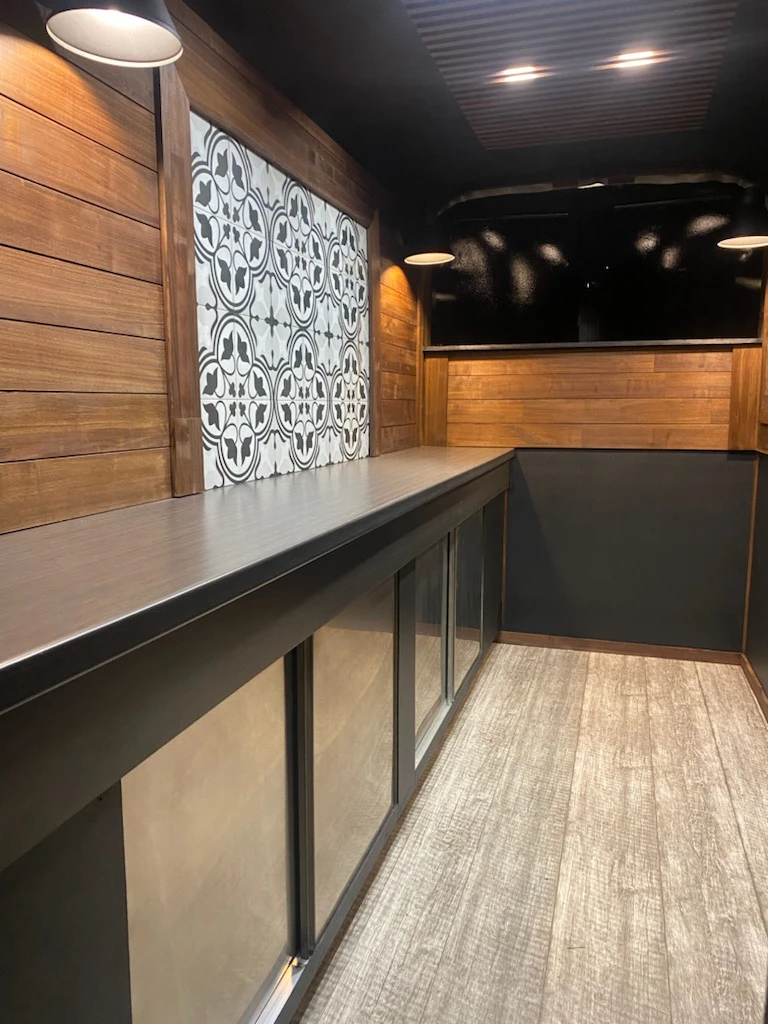 Custom Food Trailer Interior with Mini Fridge - photo 2