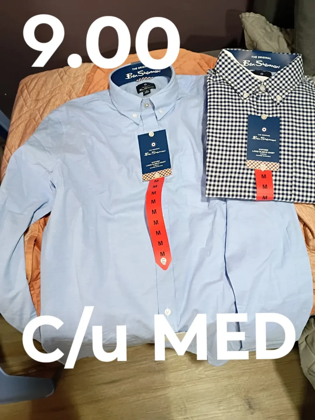 Ben Sherman Oxford Long Sleeve Shirts - Size M