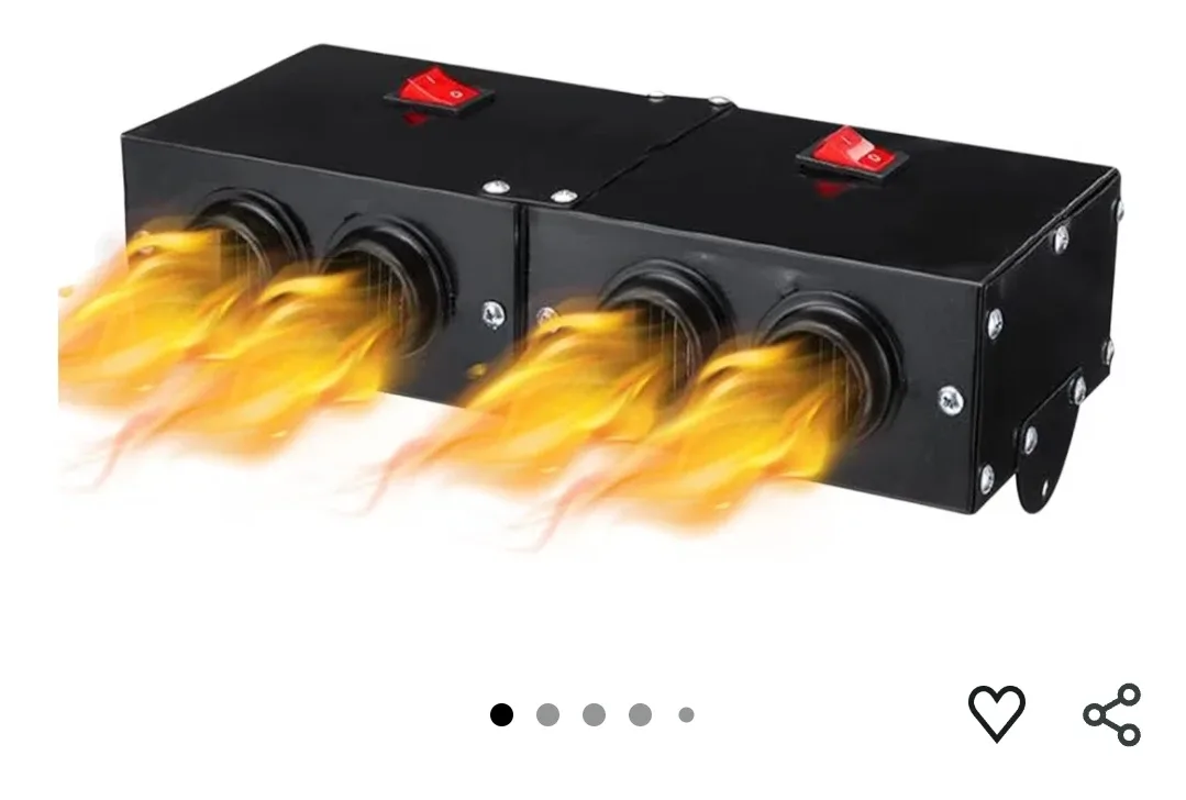 TOPMELON Car Defogger Heater 12V/24V 500W image indicator(3)