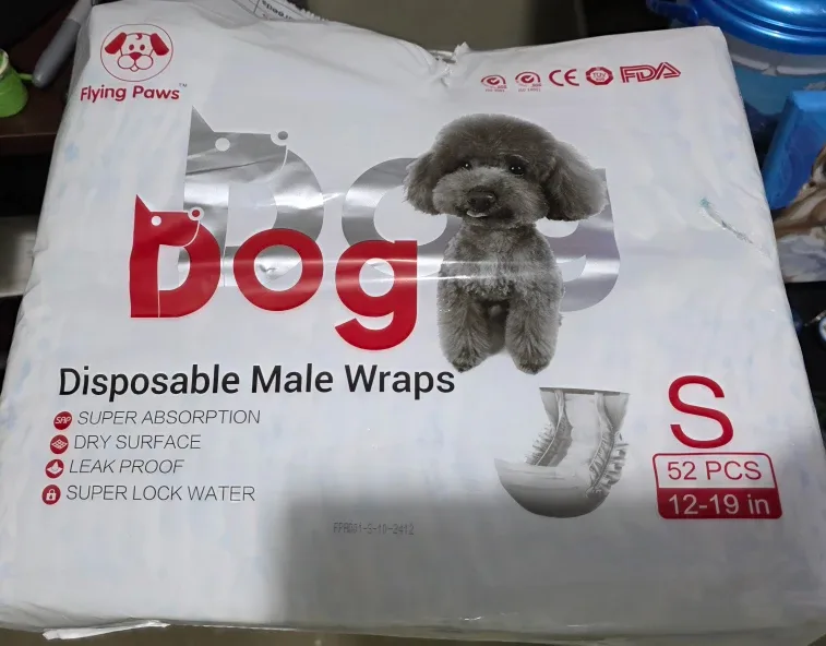 Flying Paws Disposable Male Wraps Small
