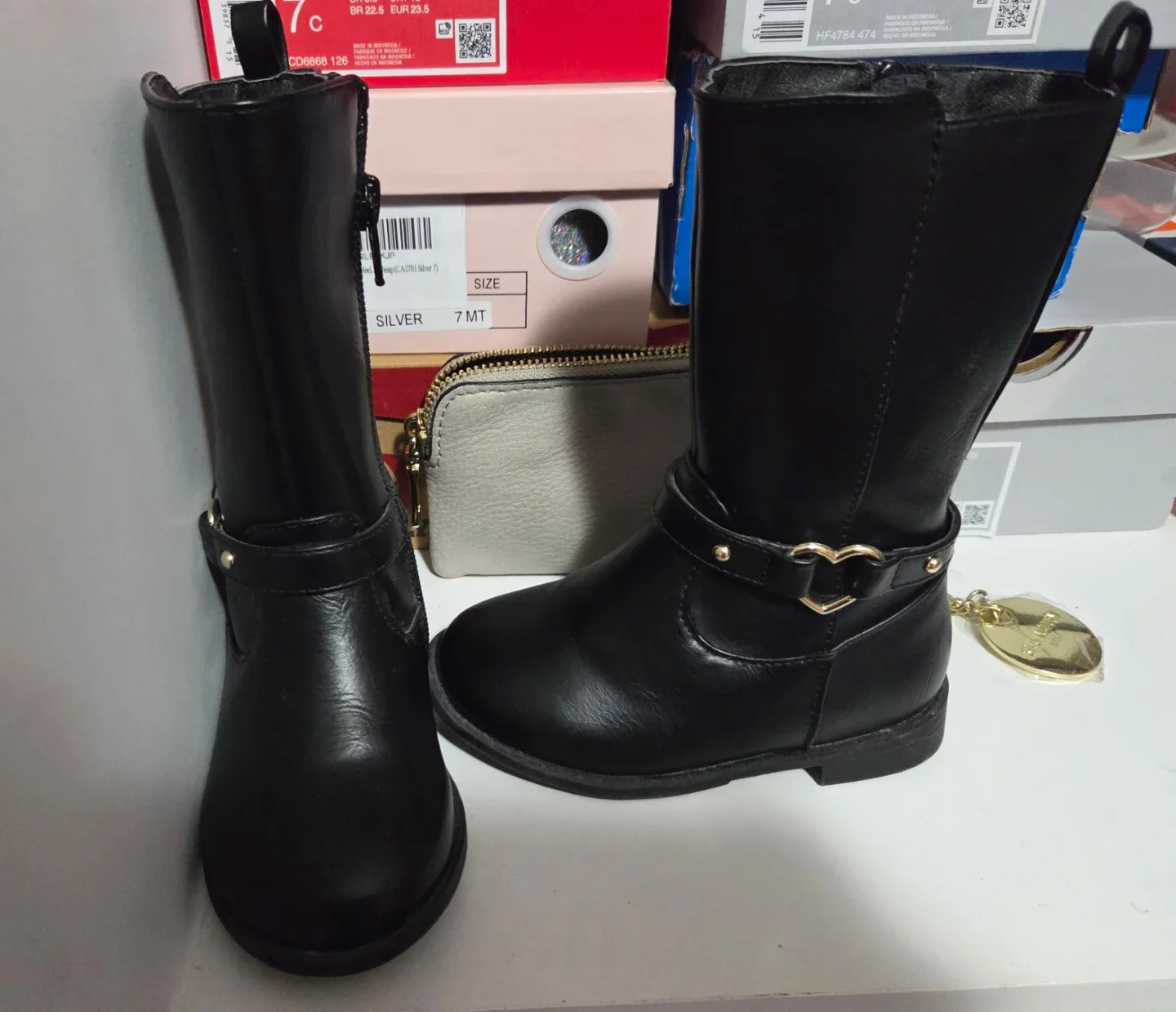 Girl's Black Boots - Size 6