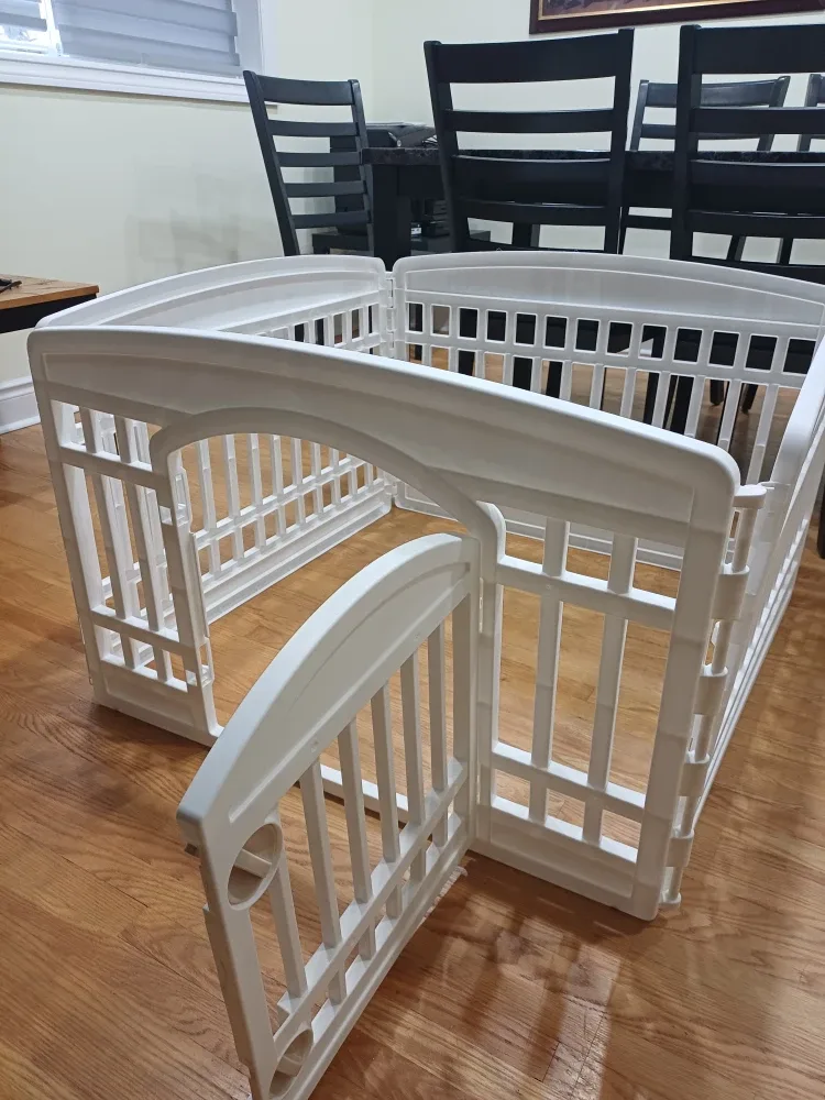 White Foldable Dog Playpen- Brand new image indicator(5)