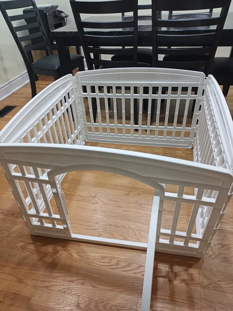 White Foldable Dog Playpen- Brand new image indicator(8)