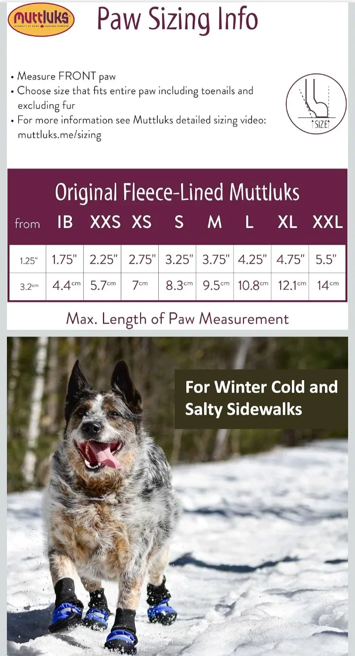 NEW! Muttluks Original Fleece-Lined Winter Dog Boots - XS image indicator(4)