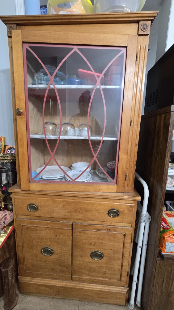 Vintage Wooden China Cabinet