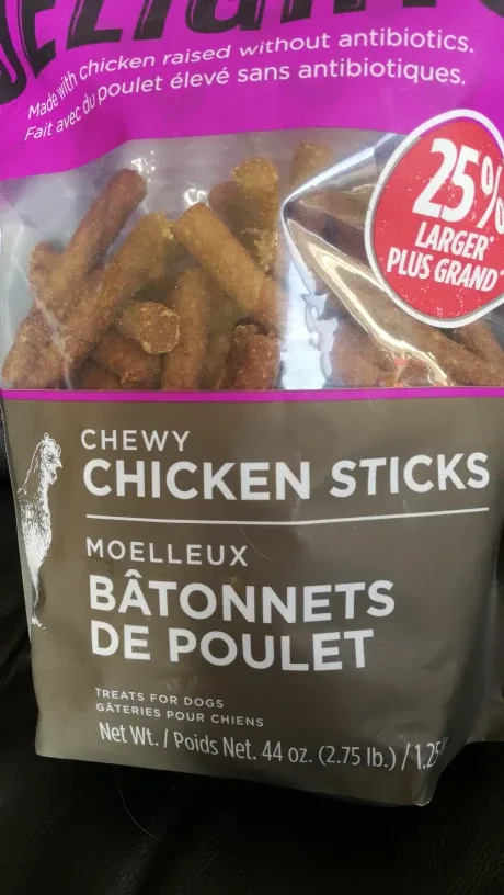 Dog Delights Chewy Chicken Sticks (open bag) image indicator(3)