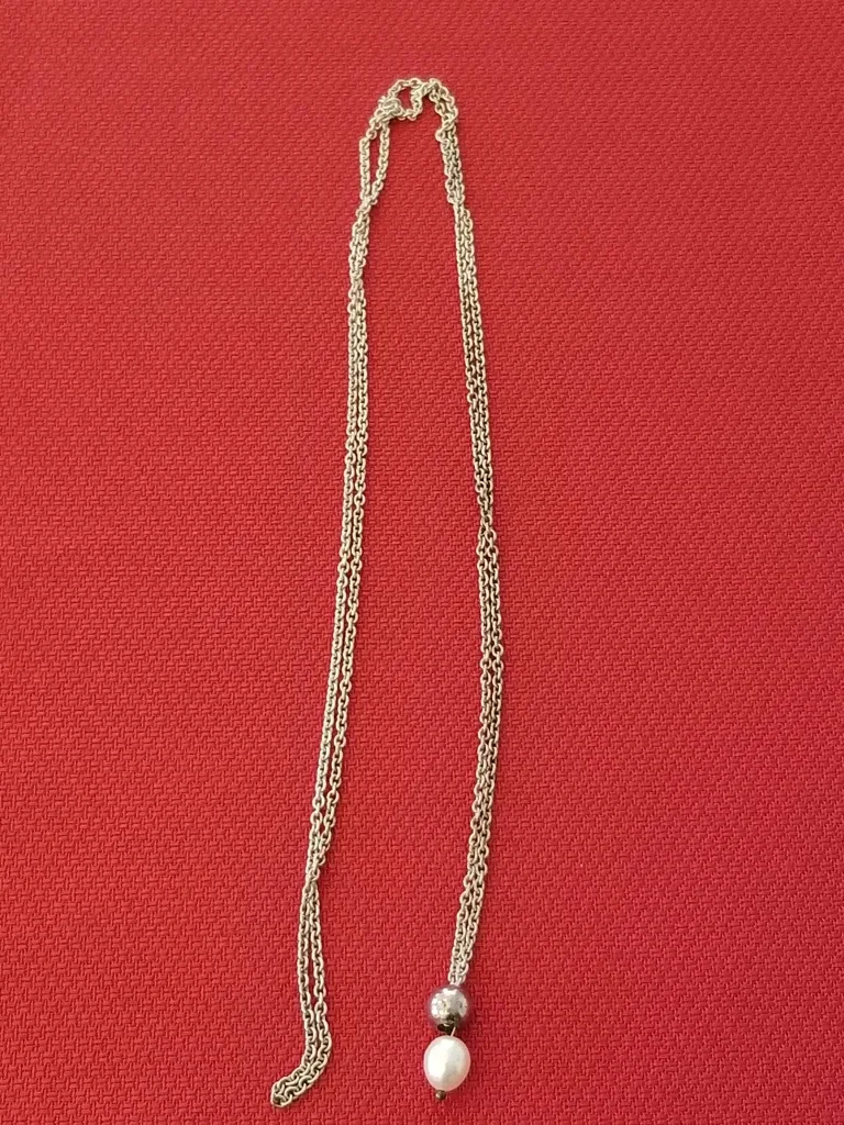 Chamilia Sterling Silver 36" Pearl Drop Pendant