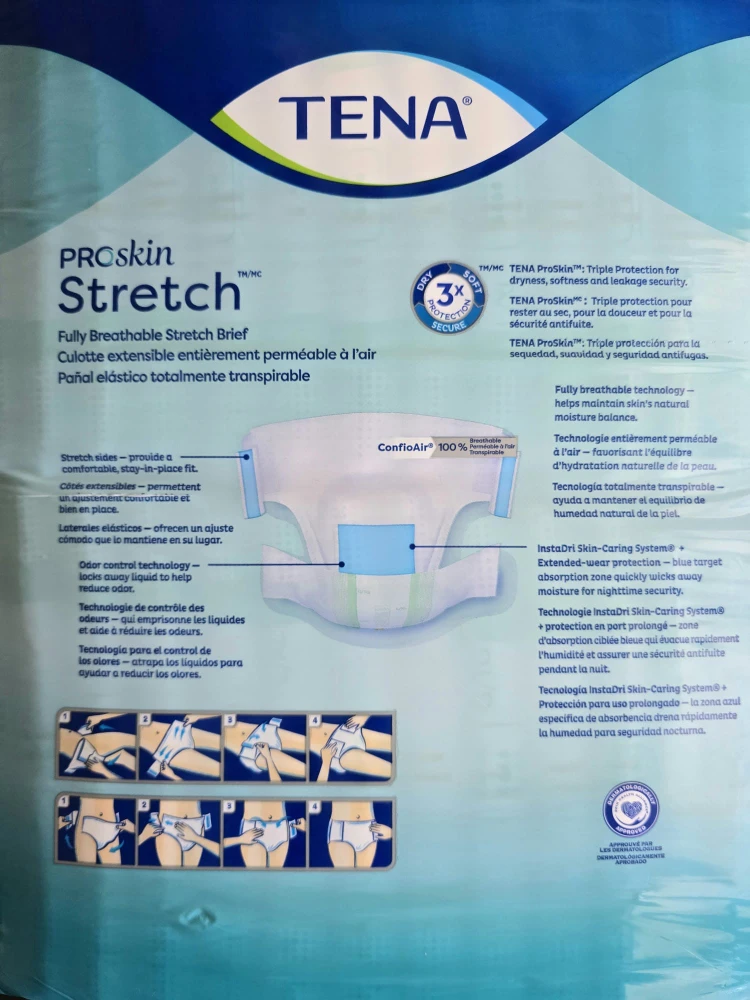 TENA ProSkin Stretch Briefs, Size L/XL, 28 Count - photo 2