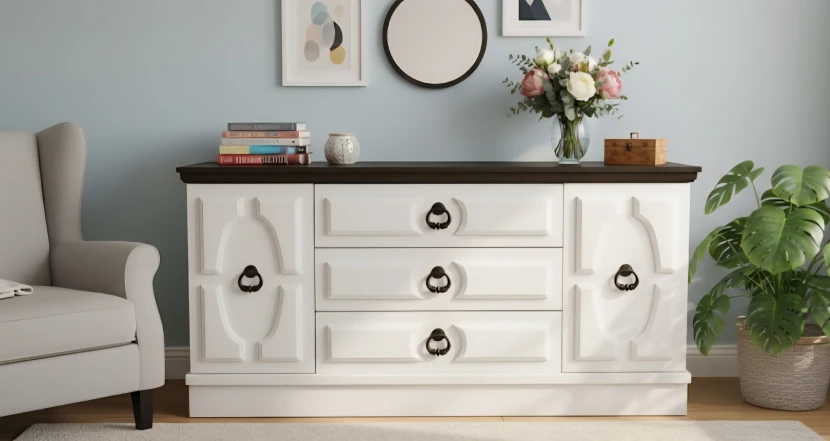 White Credenza/ dresser - photo 2