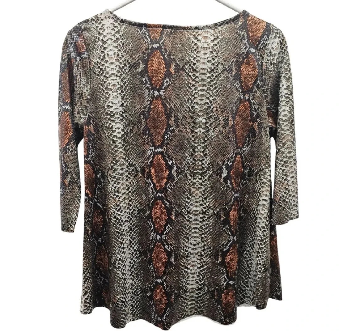 Studio Ko Snakeskin Print Top - Size L image indicator(4)