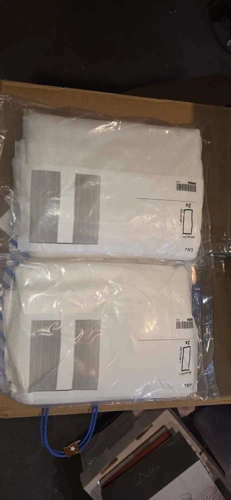 IKEA LILL Curtains - White, 2 pairs