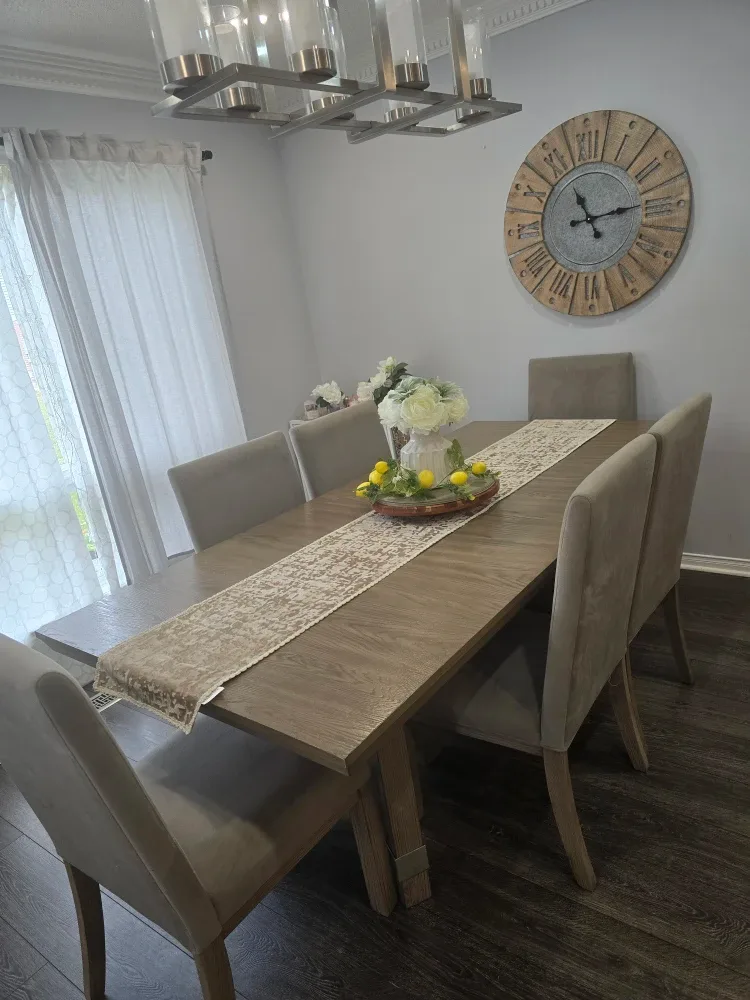 Ashleys Dining Table with 6 Chairs