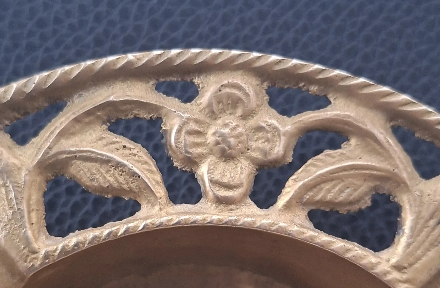 Vintage Brass Ashtray with Floral Design image indicator(3)