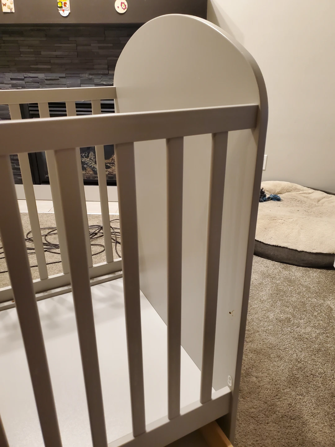 Grey Baby Crib (Ikea Gonatt) - photo 2