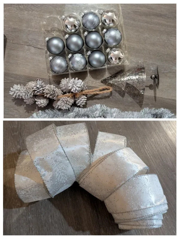 Silver White Christmas Ornaments & Decor