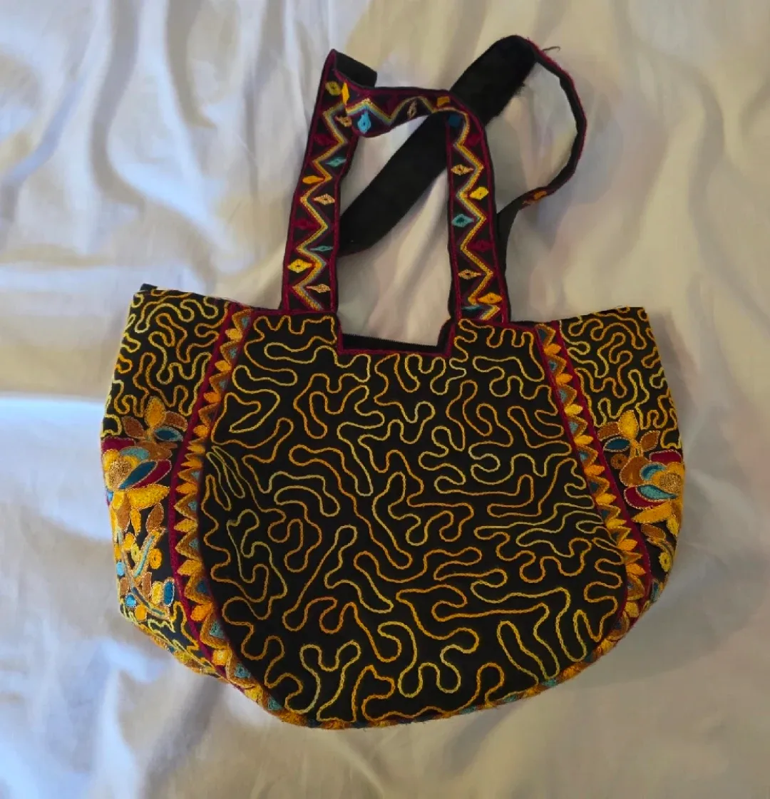 Embroidered Floral Tote Bag image indicator(2)