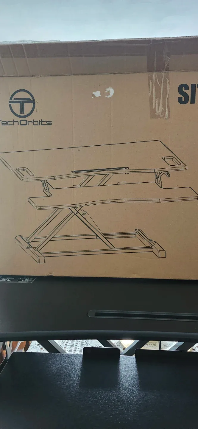 New in Box TechOrbits Sit-Stand Desktop Workstation image indicator(8)
