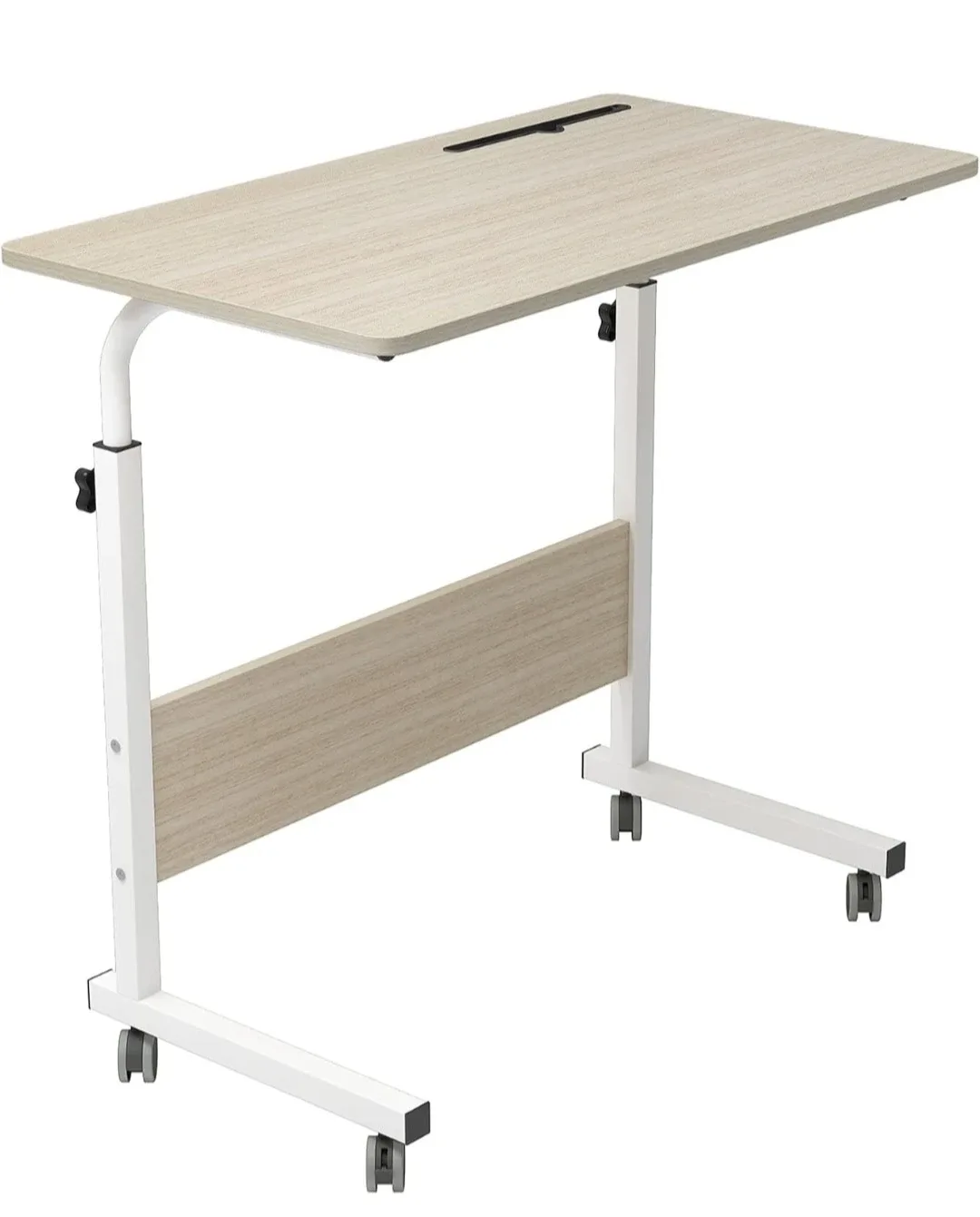 Adjustable Overbed Laptop Table with Wheels
