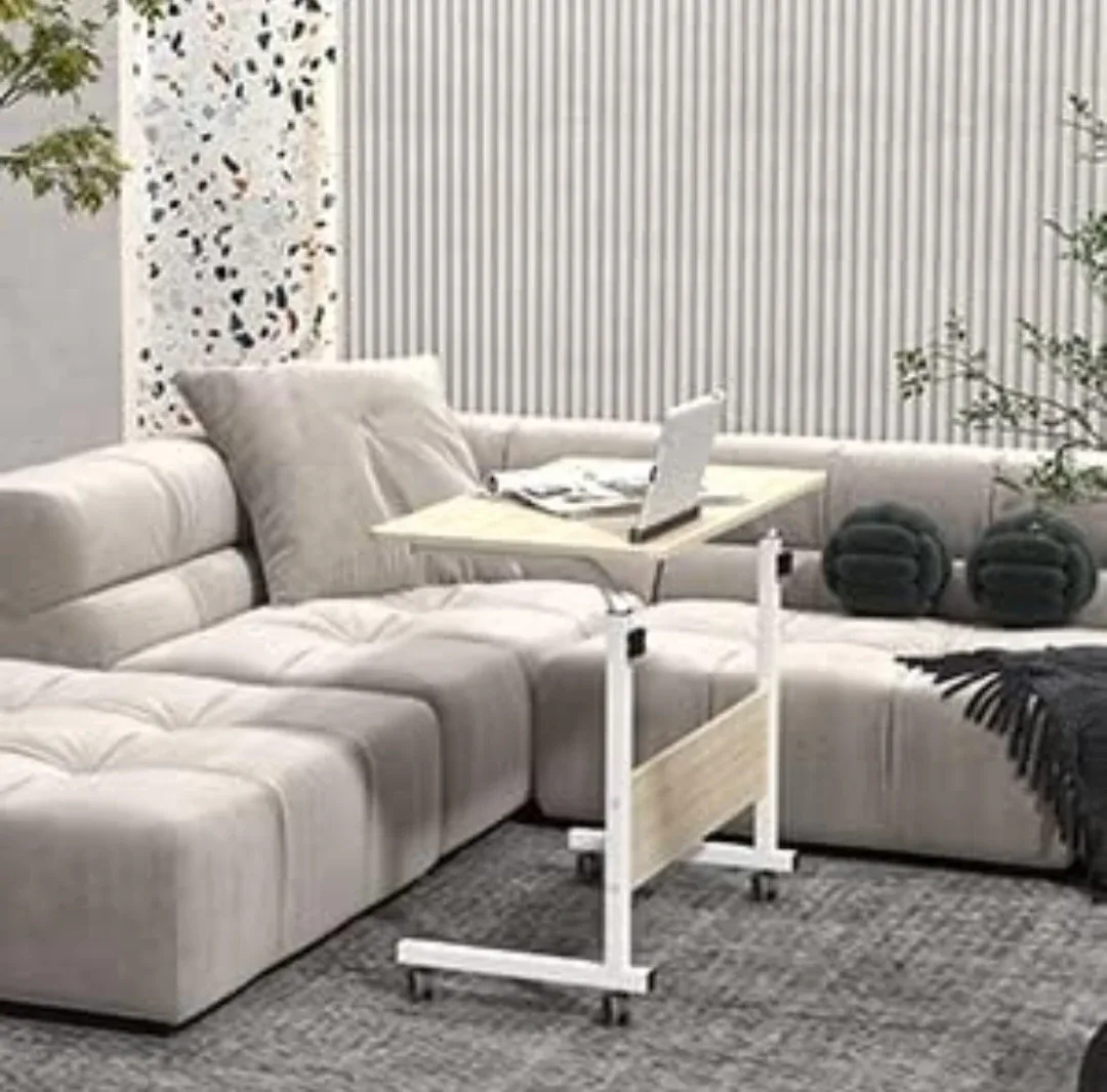 Adjustable Overbed Laptop Table with Wheels image indicator(3)