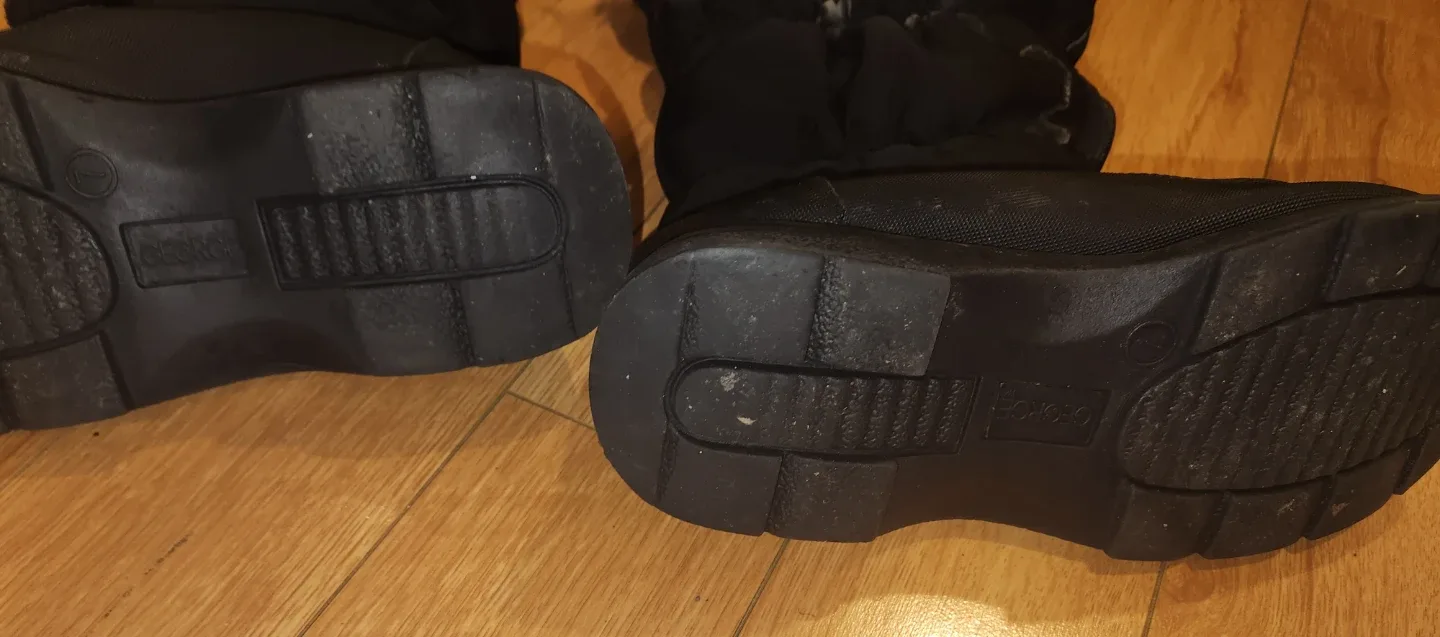 Women's black calf length zip-up winter boots image indicator(5)