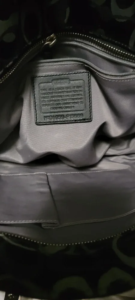 Coach Black/Grey Signature Print Tote Bag image indicator(4)