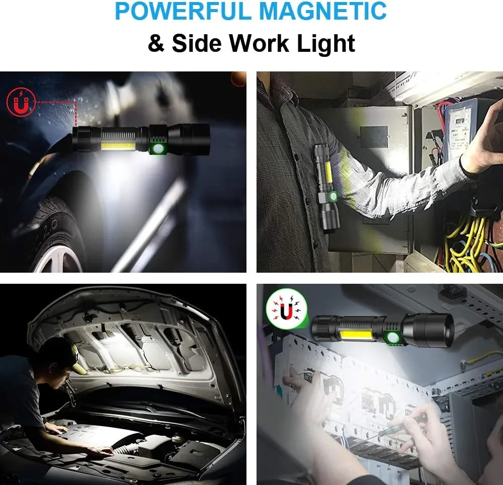 UV Flashlight Black Light, USB Rechargeable Flashlight image indicator(3)