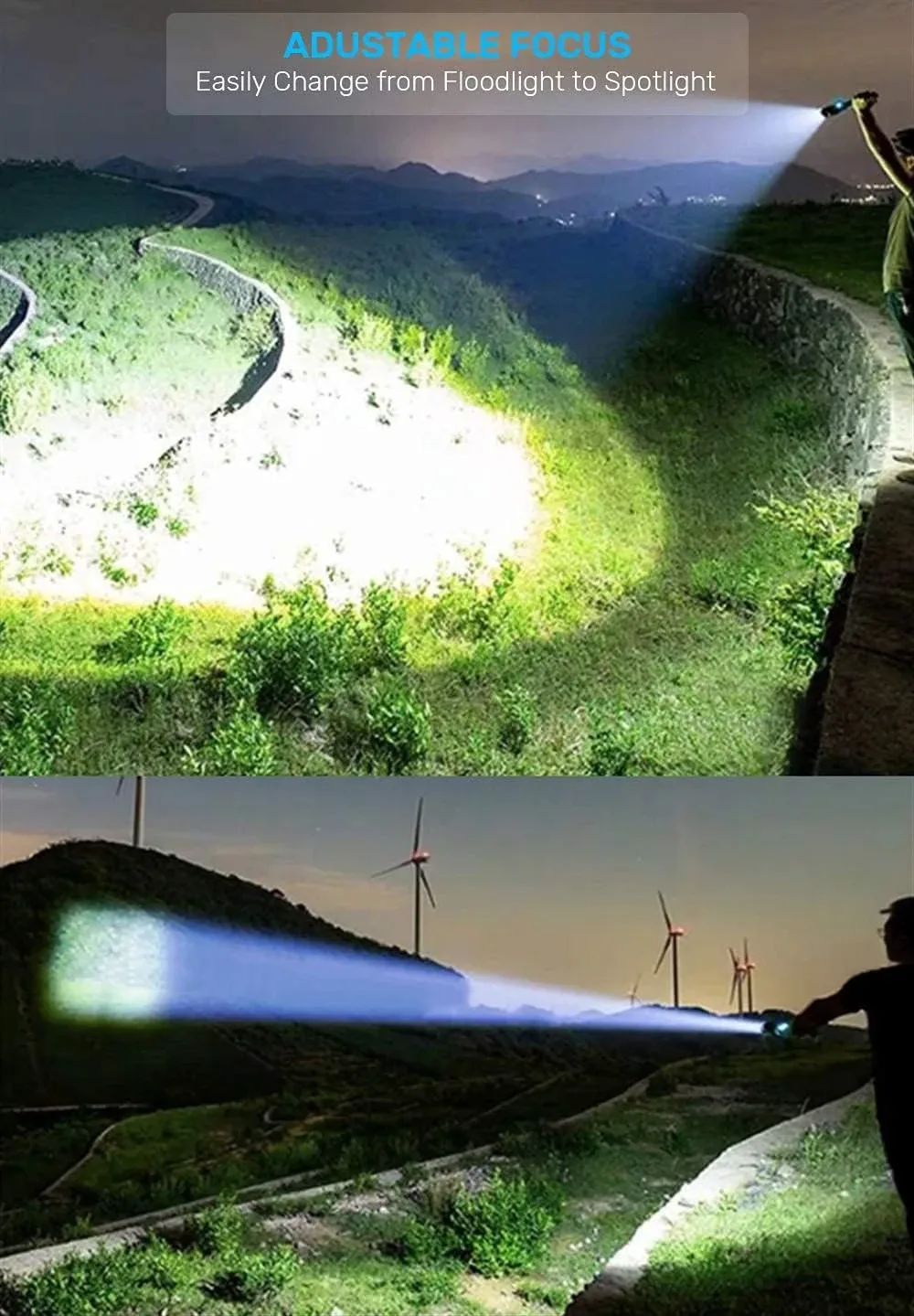 UV Flashlight Black Light, USB Rechargeable Flashlight image indicator(6)