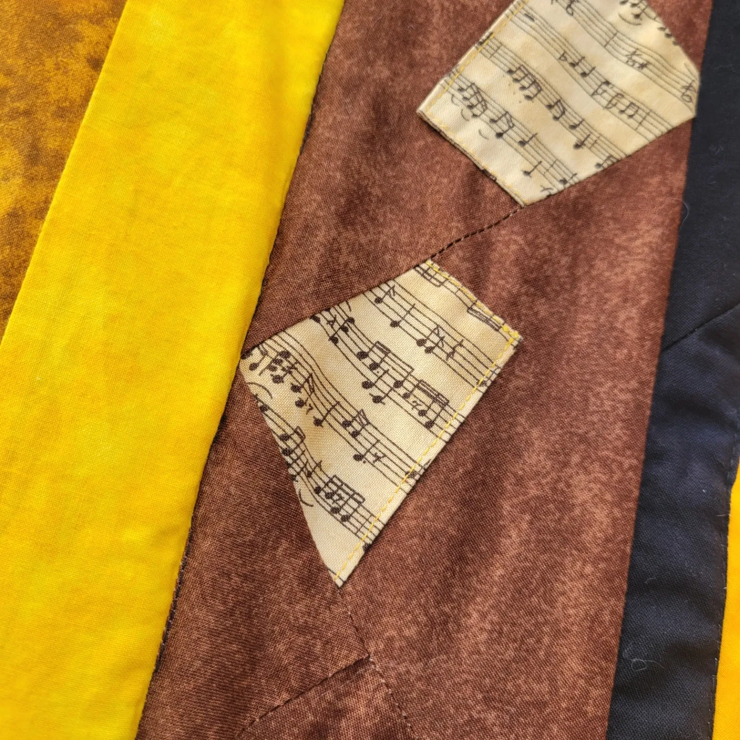 Handmade Quilted Blanket with Musical Instrument Design image indicator(8)