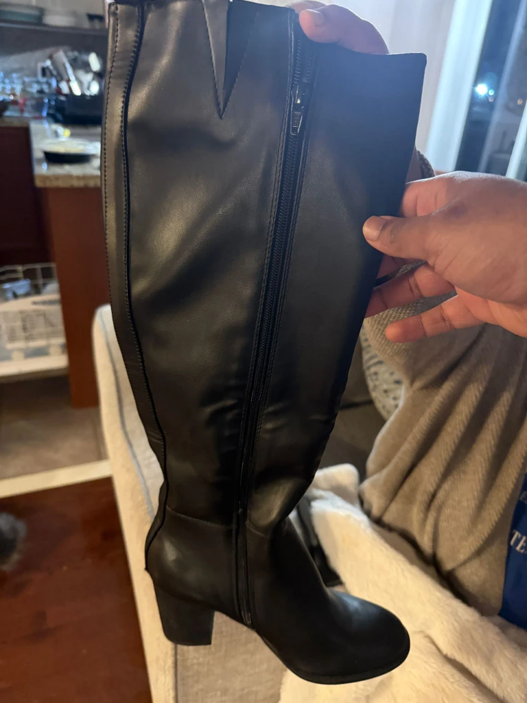 Black Knee High Boots, Size 8.5 - Call It String - photo 3