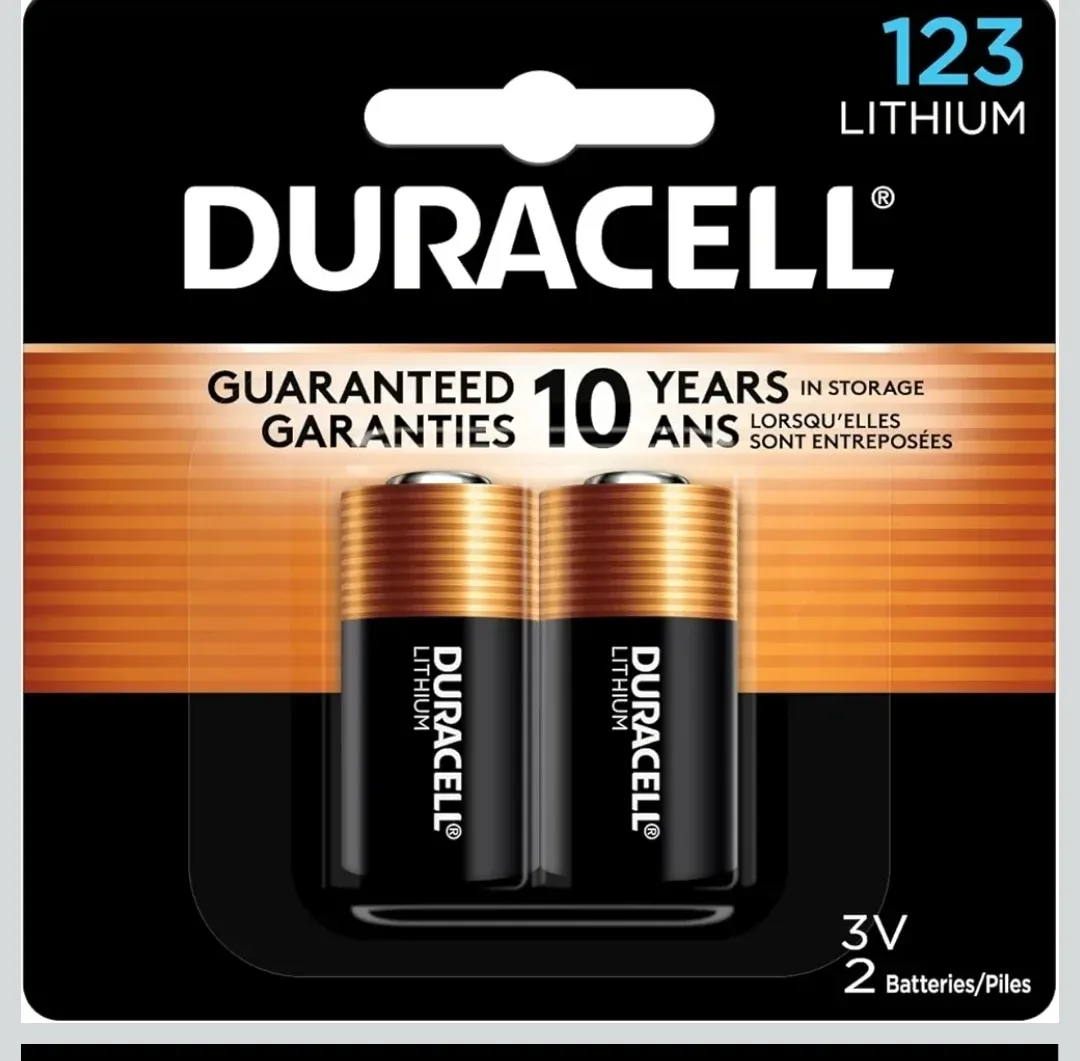 Duracell 123 Lithium 3V Batteries - 2 Pack