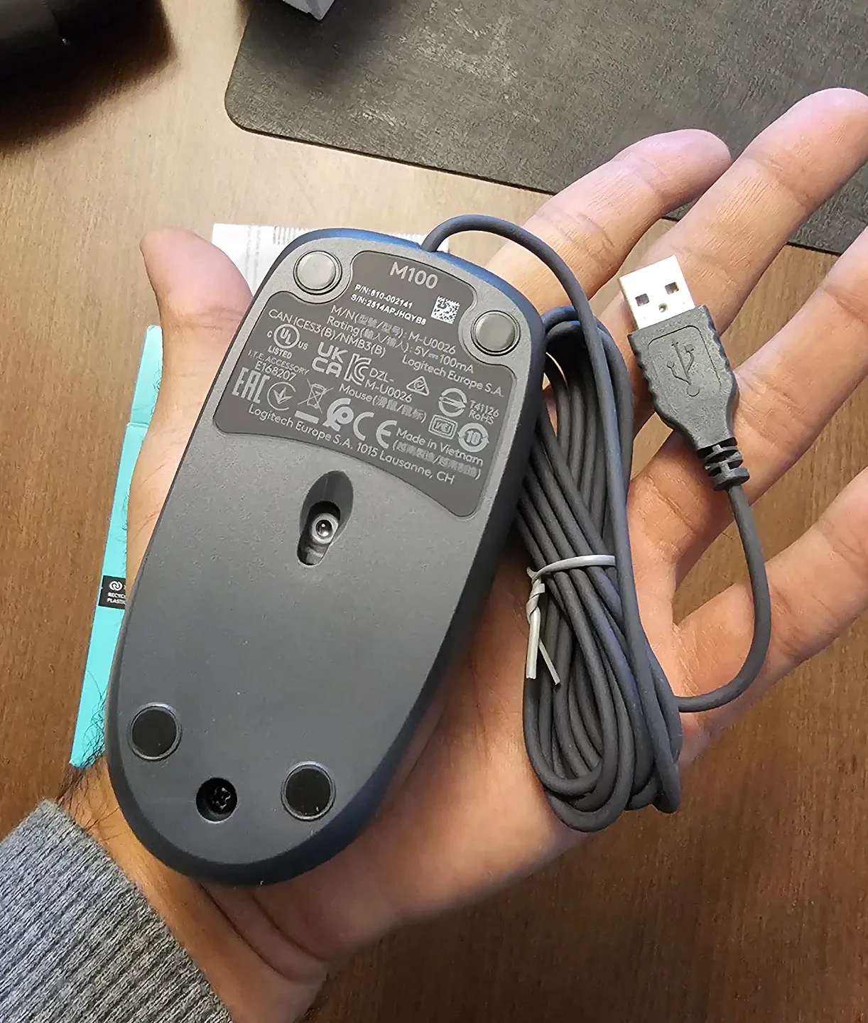 Logitech M100 Wired Mouse - New image indicator(4)