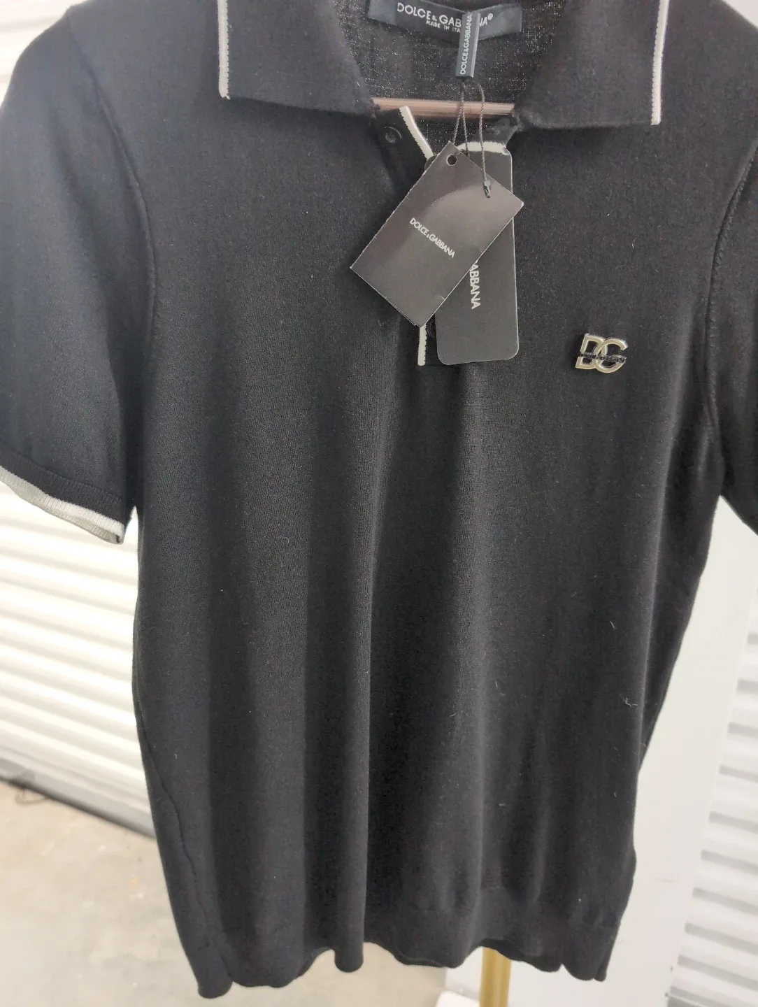 Dolce & Gabbana Black Polo Shirt