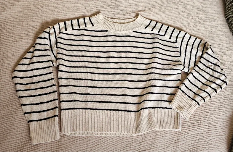 Classic Breton Stripe Sweater - Size Medium