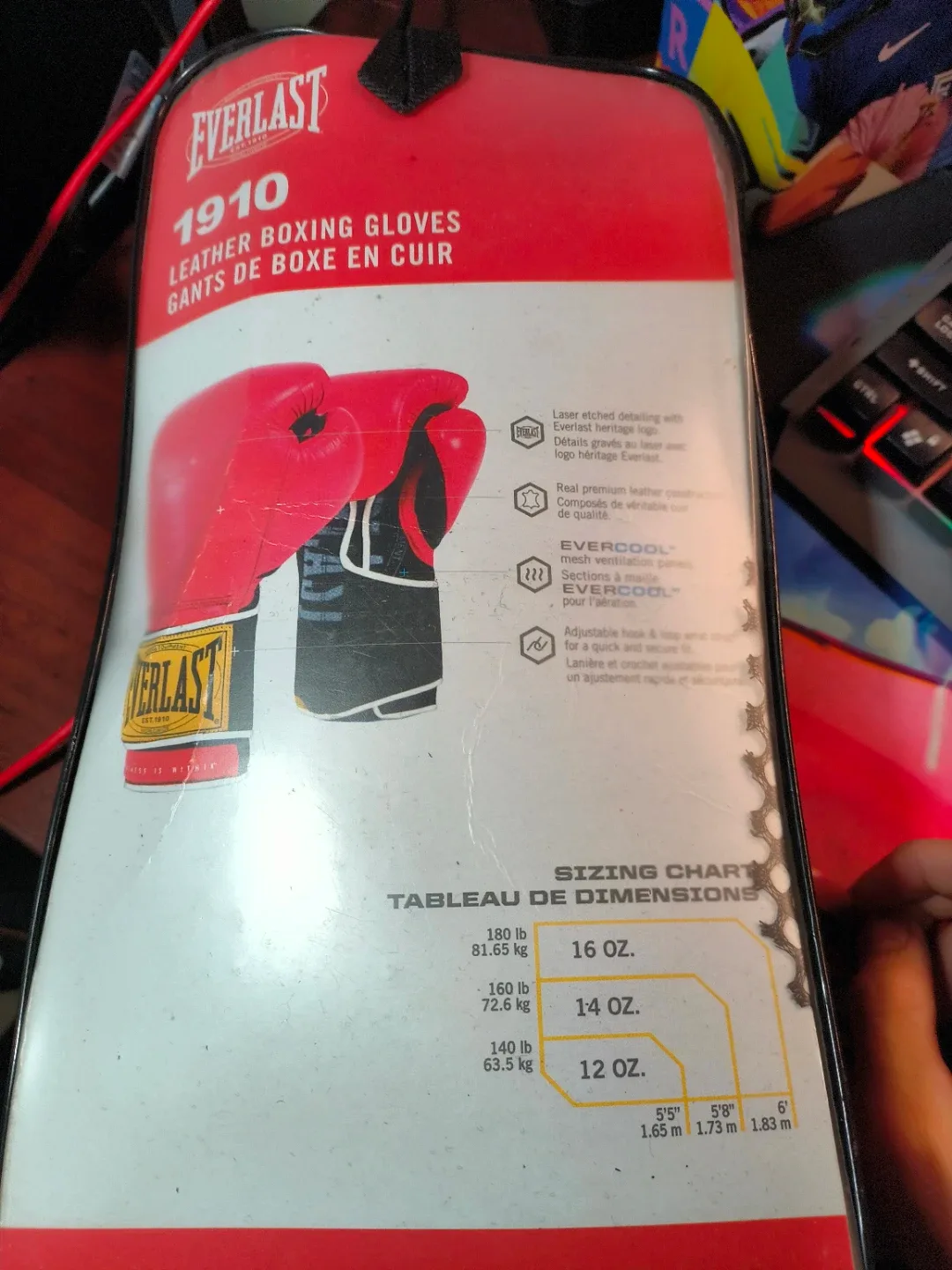 Everlast 1910 Leather Boxing Gloves 16 oz image indicator(2)