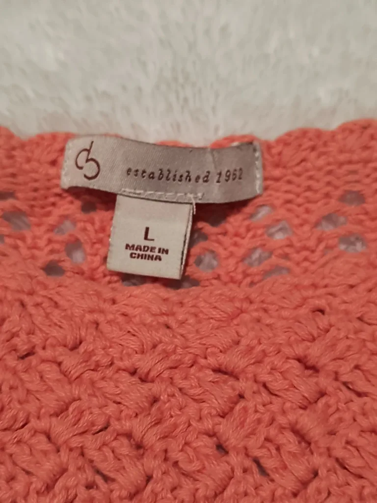 Christopher & Banks Coral Crochet Top - Size L image indicator(2)