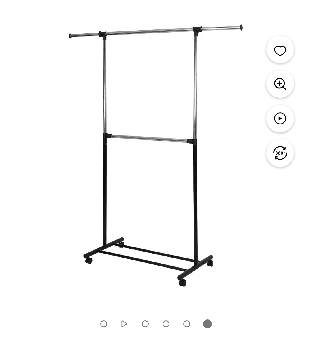 Adjustable Double Rod Clothing Rack image indicator(2)