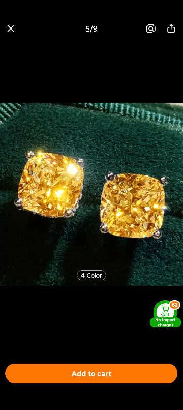 Cushion Cut Stud Earrings 4 pairs - photo 3
