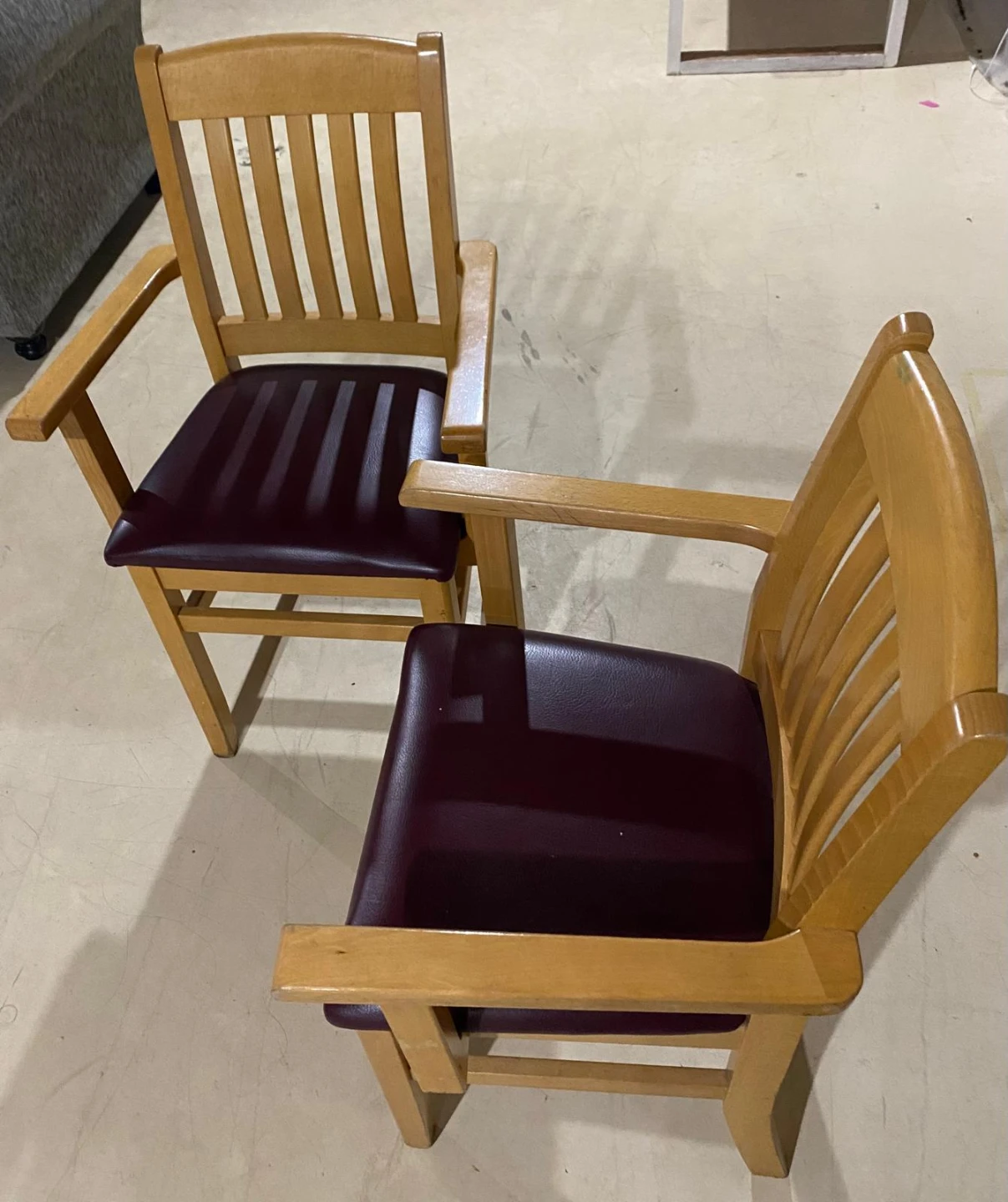 Pair of Wooden Armchairs