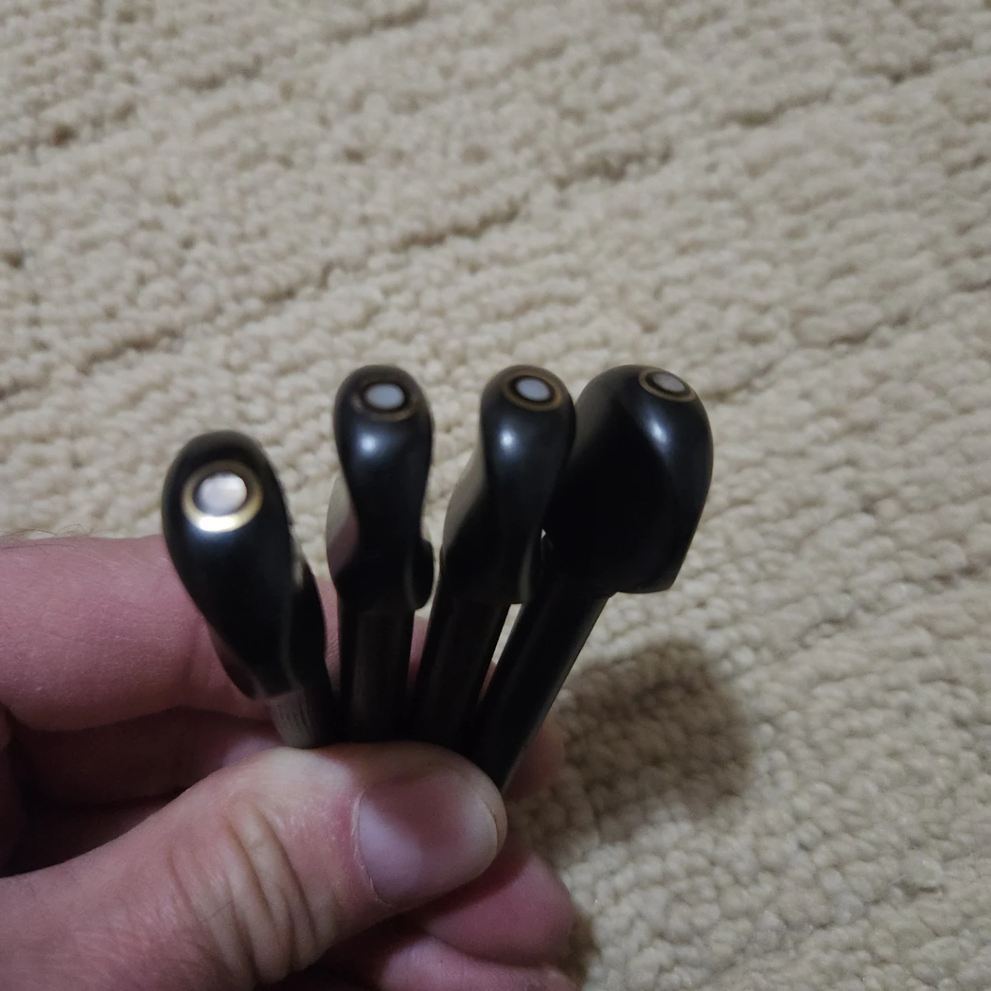 Set new Violin Tuning Pegs - Black Ebony real wood - photo 2