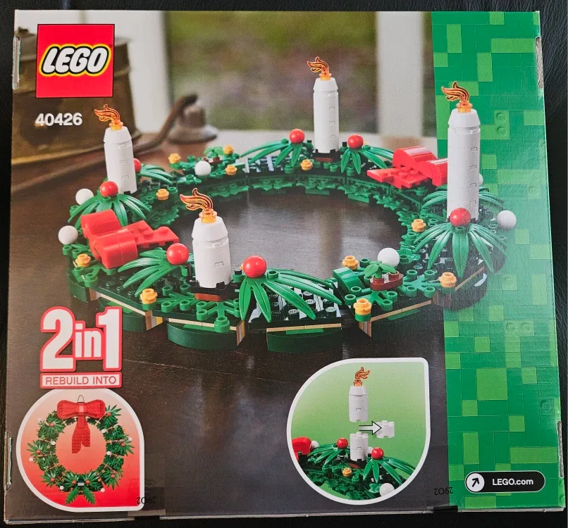 Brand New LEGO 40426 Christmas Wreath 2-in-1 (510 Pieces) image indicator(2)