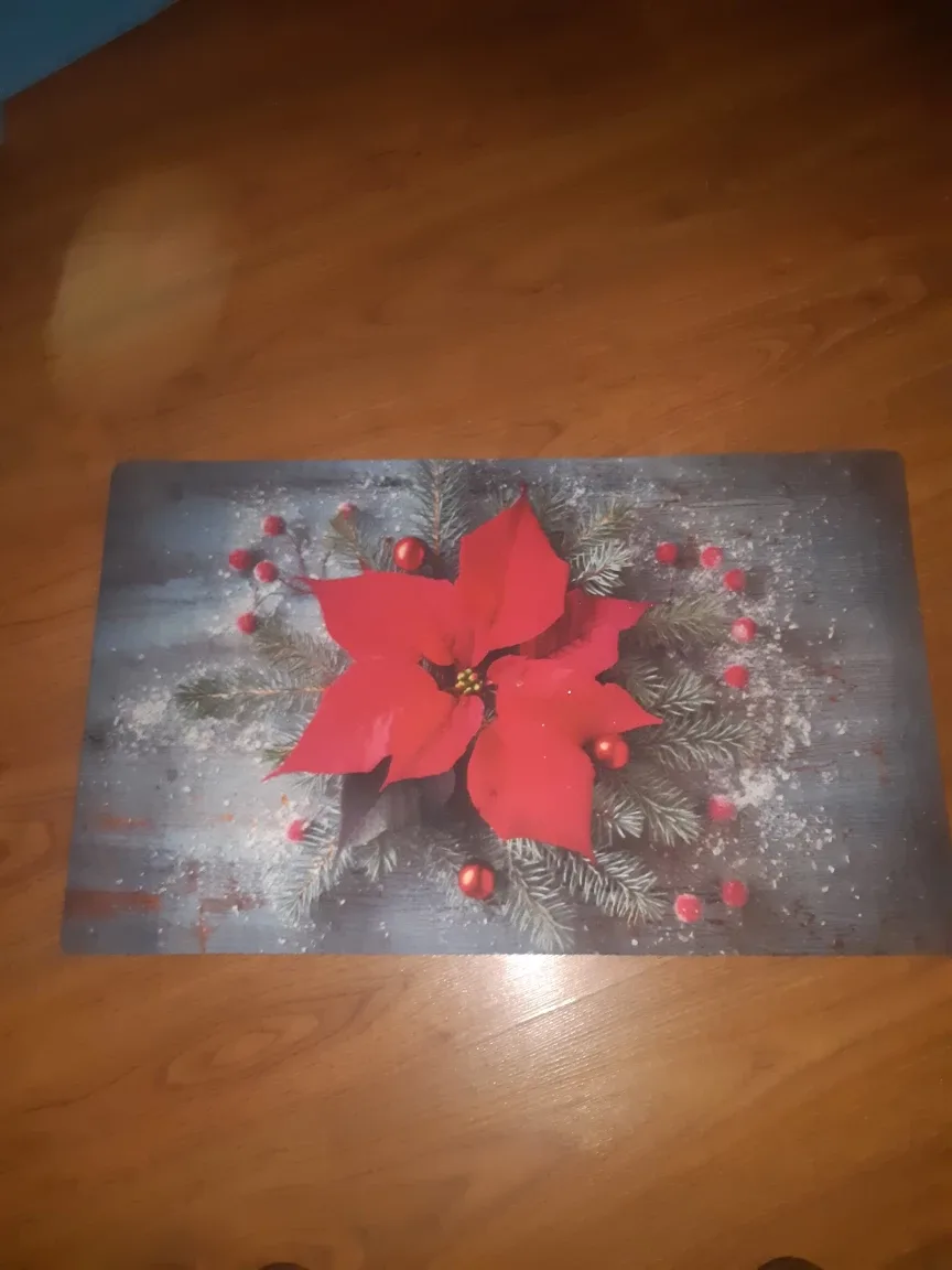 Poinsettia Holiday Doormat